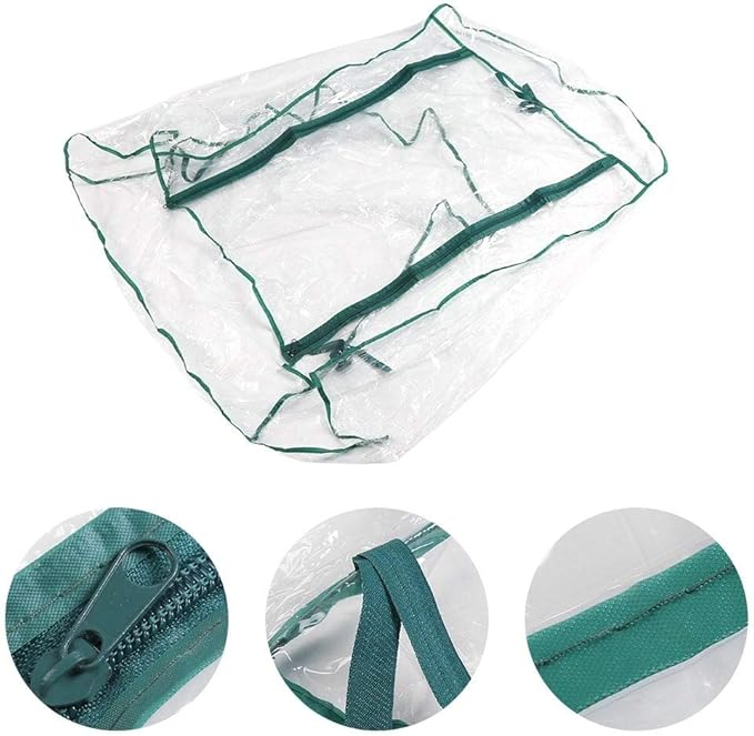 4-Tier Greenhouse Replacement Cover Clear PVC Greenhouse Replacement Cover with Roll-Up Zipper Door - 27" L x 19" W x 61" H (Cover Only) UWIOFF