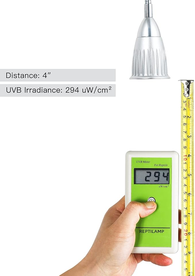 UVA UVB Reptile Light Lamp, R6208 UV LED Replacement for 26 Watts UVB5.0 CFL Bulb REPTILAMP