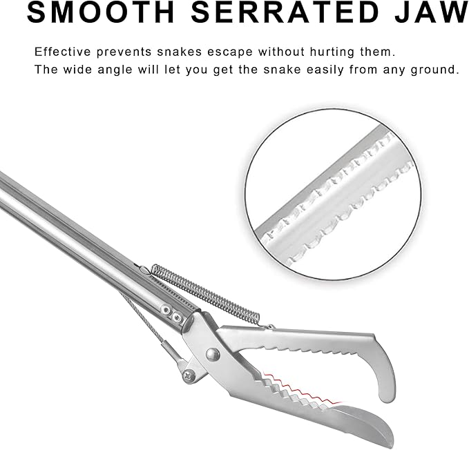 50" Snake Grabber Tool,Collapsible 3 Sections Snake Stick,Folded 17 Inch Snake Tongs Per Section,Snake Catcher Grabbers for Rattlesnakes,Snake Pole Handling Tools,Long Reach Grabber for Many Scenarios XINGTS