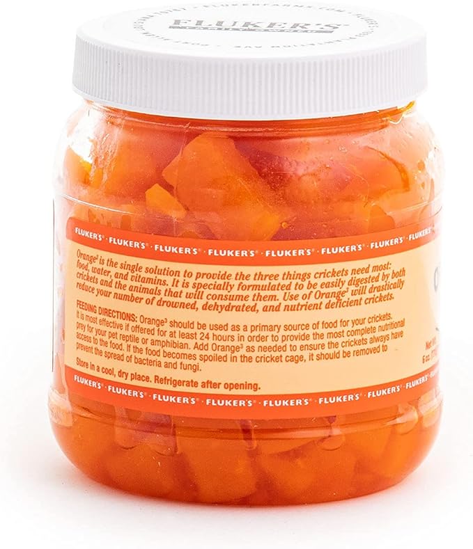 Fluker's Orange Cube Complete Cricket Diet, Gut Load Food for Feeder Insects and Live Crickets, Provides Vitamins, Minerals, and Hydration, 6 oz Flukers