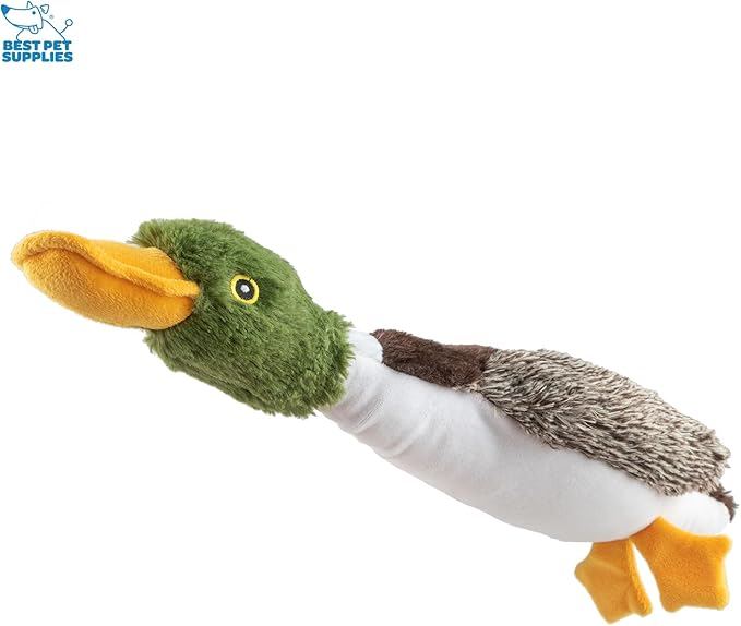 Best Pet Supplies Interactive Mallard Mates Dog Toy with Crinkle and Squeaky Enrichment for Small and Medium Breed, Cute and Plush - 3 Ducks (Mystery Box), Medium - PAWPICO