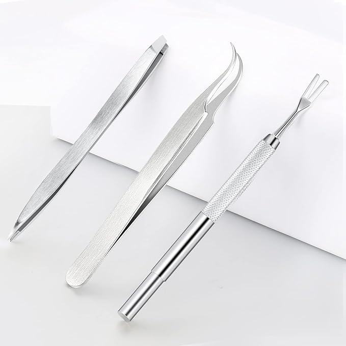 Rypet Tick Remover Tool Set - Stainless Steel Tick Remover Kit for Cats Dogs and Humans(Pack of 3) - PAWPICO