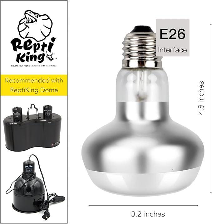 Basking Light for Reptiles, 2-Pack 100W Upgraded Intense Basking Spot, Reptile Basking Bulb Light, UVA Heat Lamp Bulb for Bearded Dragon Turtle Chicken ReptiKing