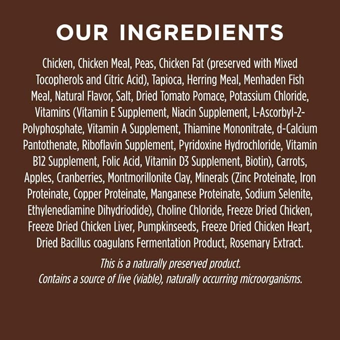Instinct Dog Food, Grain Free Dog Food Dry, High Protein, Raw Coated Dog Food, Dog Kibble, Original Real Chicken, 4 lb. Bag - PAWPICO