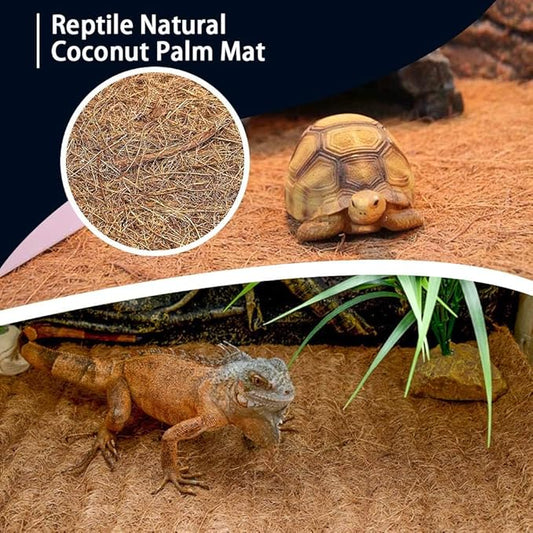 Hamiledyi 35.4×15.7" Reptile Carpet Coconut Fiber Substrate,Lizard Cage Mat,Coco Fiber Liner,Snake Bedding,Natual Coconut Fiber Carpet for Bearded Dragon,Turtles,Iguana,Tortoises Hamiledyi