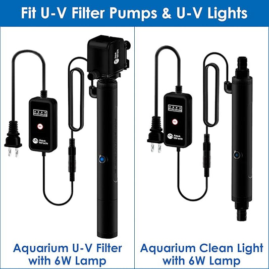 AquaMiracle 6W Replacement Lamp for Aquarium Filter Pumps & Aquarium Clean Lights, Including 1 x Lamp AquaMiracle