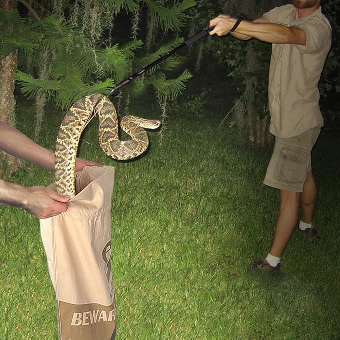 IC ICLOVER Snake Reptile Bag with Drawstring, 20 x 28 Inch Heavy Duty Large Snake Hunting Sack Pouch with Sewn Bottom Corners for Moving Transporting Capturing Hunting Catching Rattlesnakes Reptiles ICICLOVER