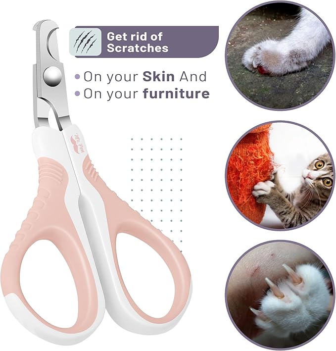 Mr. Pen- Cat Nail Clipper, Pink Cat Nail Trimmer, Cat Nail Clippers, Cat Claw Clippers, Cat Clippers for Nails, Pet Nail Clippers, Kitten Nail Clipper, Small Dog Nail Clipper, Cat Claw Trimmer - PAWPICO