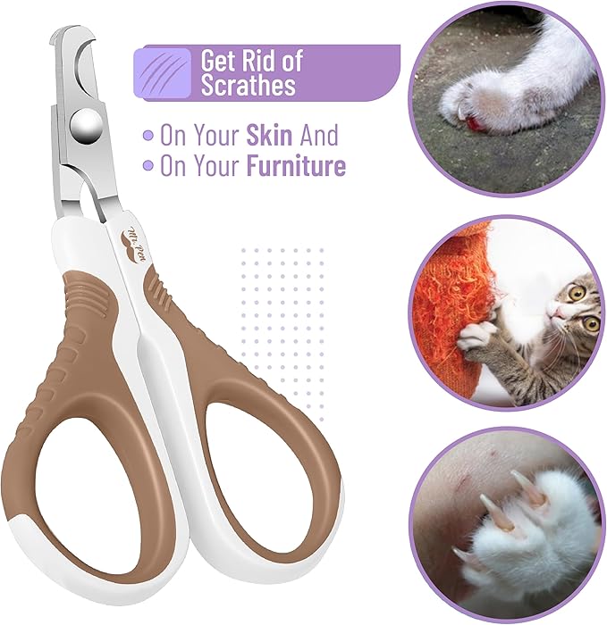 Mr. Pen- Cat Nail Clipper, Brown, Cat Nail Trimmer, Cat Nail Clippers, Cat Claw Clippers, Cat Clippers for Nails, Pet Nail Clippers, Kitten Nail Clipper, Small Dog Nail Clipper, Cat Claw Trimmer - PAWPICO