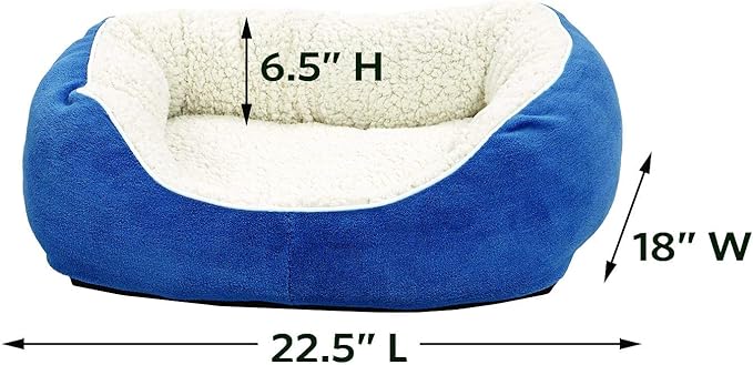 Midwest Homes for Pets Cuddle Bed, Blue, Small - PAWPICO
