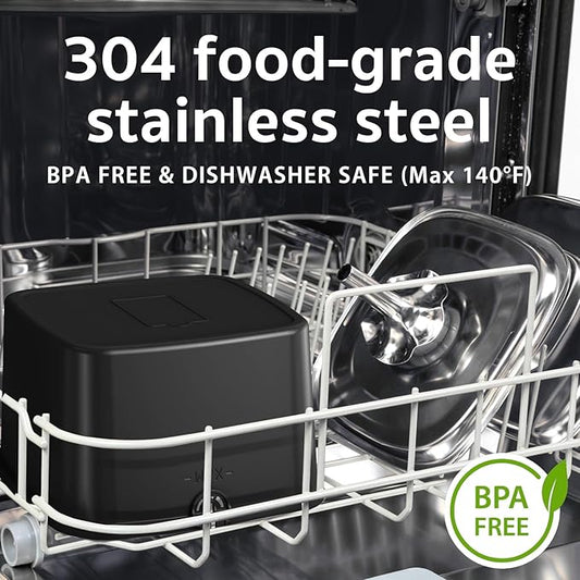 Veken Innovation Award Winner Stainless Steel Cat Water Fountain, 95oz/2.8L Automatic Pet Fountain Dog Water Dispenser with Replacement Filters & Silicone Mat for Cats, Dogs (Space Black) - PAWPICO