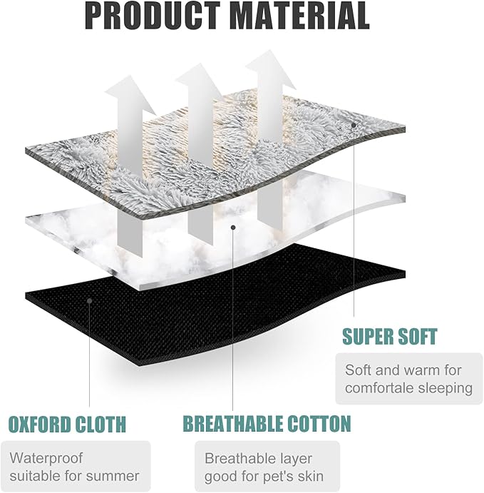 Cat Bed Small Dog Bed 24''X20'' Self Warming Cat Bed Self Heating Cat Pad Extra Warm Thermal Kitten Beds for Indoor Outdoor Kittens Small Pets (Black) - PAWPICO