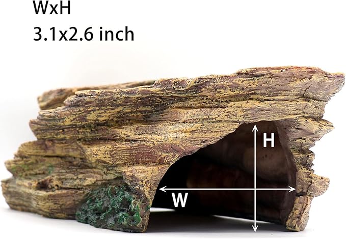 Turtle Basking Platform Shale Scape Step Ledge, Reptile Cave Hideout Turtle Tank Accessories Decorations, Great for Reptiles, Amphibians, Leopard Gecko, Bearded Dragons, Lizard, Frogs relaqcc