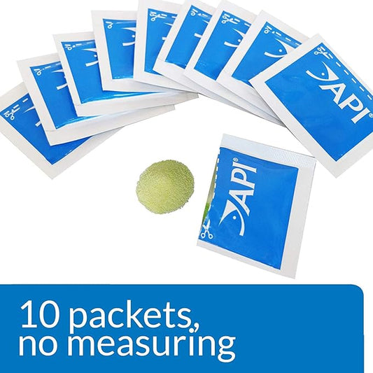 API 2 Pack of Fin and Body Cure Freshwater Fish Medication Powder for Treatment of Bacterial Diseases, Treats Body Slime, Eye Cloud, Fin and Tail Rot, and Gill Disease (10-Count) (2 items) API