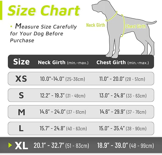 Eagloo Dog Harness Large Breed, No Pull Service Vest with Reflective Strips and Control Handle, Adjustable and Comfortable for Easy Walking, No Choke Pet Harness with 2 Metal Rings, Green, XL GoExplorewithEagloo