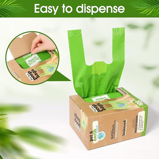 Dog Poop Bags with Handles 300 Bags Leak Proof and Easy Open Dogs Waste Bags for Walking Dogs Cats Litter - PAWPICO