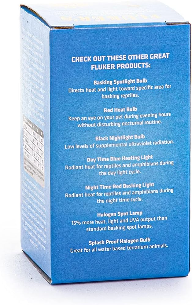 Fluker's Incandescent Reptile Lighting, Full Spectrum Daylight Bulb for Reptiles, Made with Neodymium, Provides Infrared Light, 100-Watt Flukers