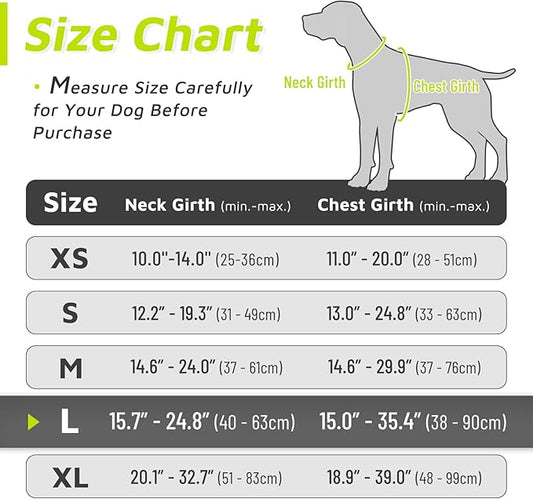 Eagloo Dog Harness for Large Dogs, No Pull Service Vest with Reflective Strips and Control Handle, Adjustable and Comfortable for Easy Walking, No Choke Pet Harness with 2 Metal Rings, Green, L GoExplorewithEagloo