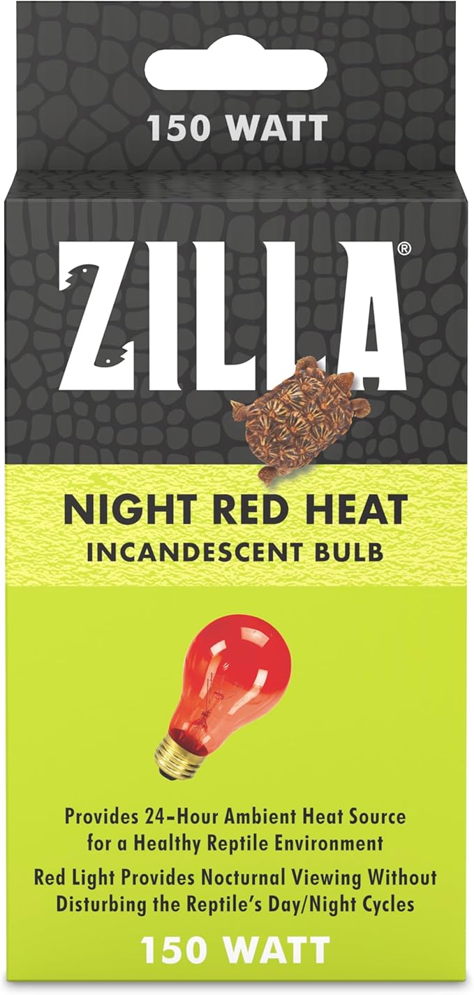 Zilla Incandescent Bulb, Night Red, Ideal for Nocturnal Reptile Species Zilla