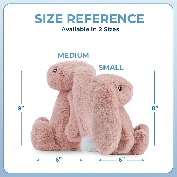 Best Pet Supplies Interactive Bunny Buddy Dog Toy with Crinkle and Squeaky Enrichment for Small and Medium Breed Puppies or Dogs, Cute and Plush - Bunny (Mauve), Small - PAWPICO
