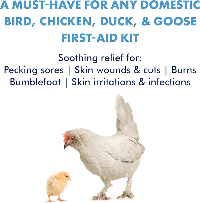 PetSilver Chicken Wound Spray for Chickens & Birds - Patented Silver Solution - Silver Spray for Wounds, Pecking Sores, Bumblefoot, Cuts, Burns, & Skin Irritations - Chicken Care - USA Made - 12 fl oz PetSilver