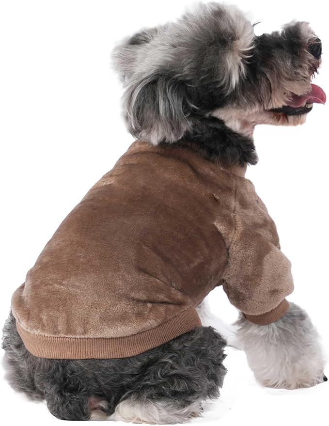 FabriCastle Dog Sweater, Pack of 2 or 3, Dog Clothes, Dog Coat, Dog Jacket for Small or Medium Dogs Boy or Girl, Ultra Soft and Warm Cat Pet Sweaters (Camel,Khaki,Olive, X-Small) - PAWPICO