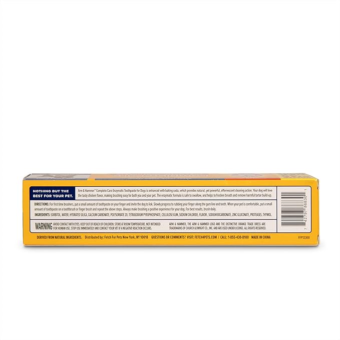 Arm & Hammer Complete Care Enzymatic Dog Toothpaste, 6.2 oz - Dog Toothpaste for Puppies and Adult Dogs, Arm and Hammer Toothpaste for Dogs - Pet Toothpaste, Dog Dental Care and Clean Dog Teeth ARMHAMMER