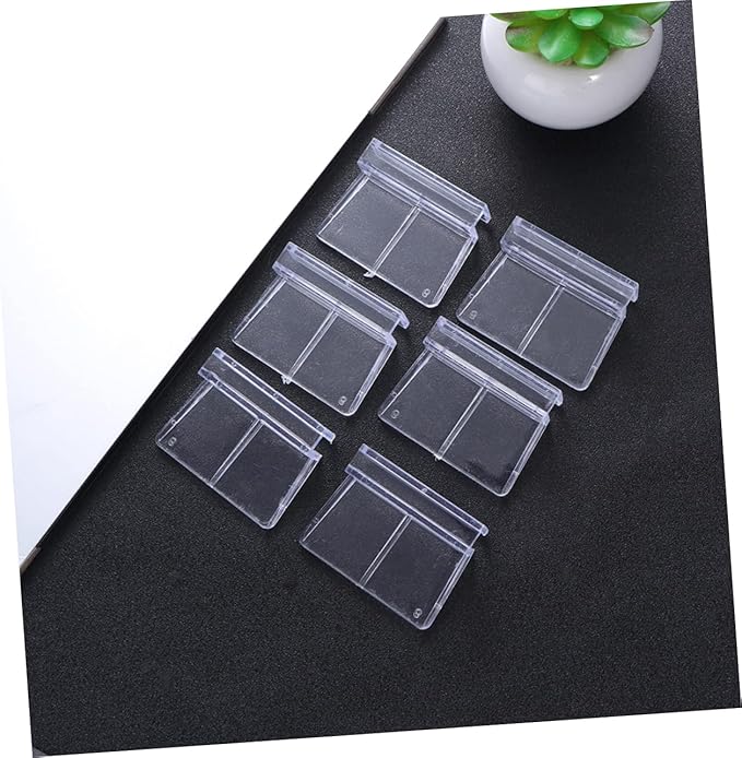 10Pcs Transparent Plastic Aquarium Cover Bracket Supports for Home Fish Tanks Durable Clips for Secure Lid Placement Aquariums BUGUUYO