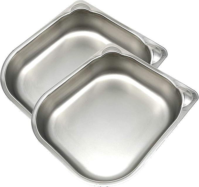 Cat Mate Stainless Steel Bowl Inserts x 2 for Cat Mate C100 and C200 Automatic Feeders (Feeder Not Included) - PAWPICO