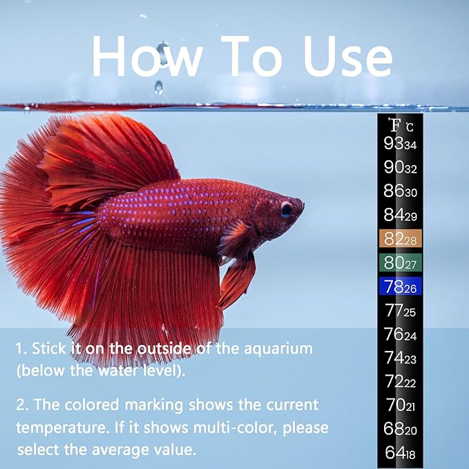 AQUANEAT Aquarium Heater, 25W Fish Tank Heater, Adjustable Submersible Water Thermostat with Thermometer Aquaneat