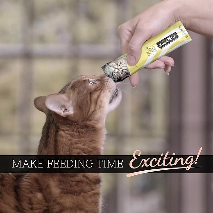 Fussie Cat Tuna with Shrimp Puree, lickable cat Treats, 0.5oz Pouch Pack of 4 - PAWPICO
