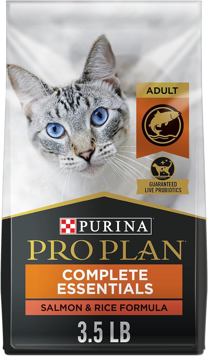Purina Pro Plan High Protein Cat Food With Probiotics for Cats, Salmon and Rice Formula - 3.5 lb. Bag - PAWPICO