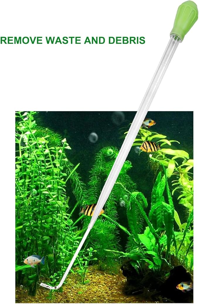 50ml Manual Coral Fish Feeder/Water Changer/Waste Remover Clean Tool with Extension Pipe and 15inch Aquarium Tweezer for Fish Tank Cleaning, Aquatic Pipette Dropper Gravel Cleaner Siphon Fecsam