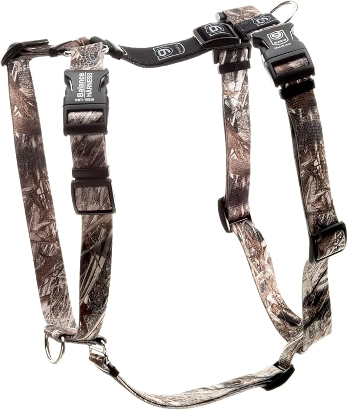 Blue-9 Buckle-Neck Balance Harness, Fully Customizable Fit No-Pull Harness, Ideal for Dog Training and Obedience, Made in The USA, Camo, Medium/Large Blue-9