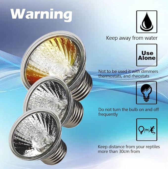 UVA UVB Reptile Light Bulbs 4 Pack 50W,Basking Light Heat Lamp for Reptiles and Amphibian Tank Terrariums Cage for Turtle,Bearded Dragon, Works with Various Lamp Fixtures Come with UV Test Card bestchoiceforyourreptiles