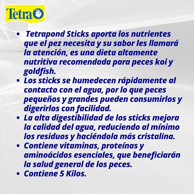 Tetra Pond Sticks, Koi Fish & Goldfish Food, Soft Sticks, Easy to Digest Floating Pond Fish Food, 11 pounds Tetra
