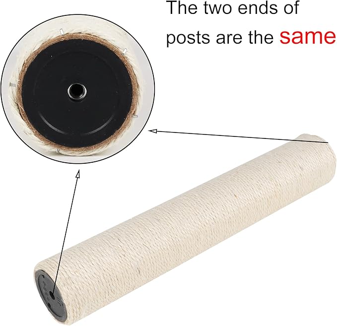 Dimaka Cat Scratching Post Replacement Pole, Cardboard and Sisal(Beige-4 Posts, 7.9 in / 20 cm) - PAWPICO
