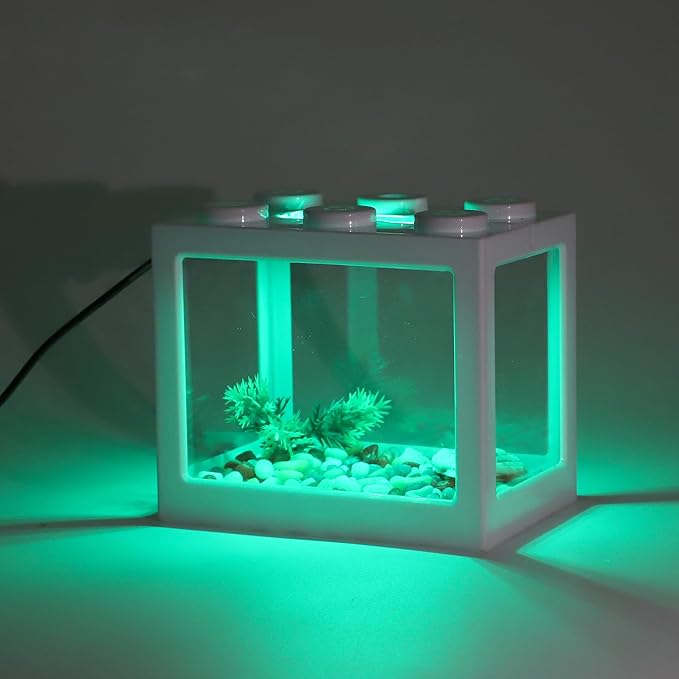 Mini Aquarium Lamp, USB Aquarium Light, LED Desktop Fish Tank Light, Small Decoration Aquarium Light, Aquarium Accessories, Green Light CAPASTEC