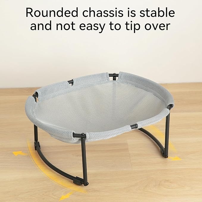 Cat Bed, Breathable Cat Hammock, Free-Standing Elevated Cat Bed for Indoors and Outdoors, Easy Assembly Cat Hammock Bed with Removable Washable Mesh for Cats up to 30 lbs, 20 in x 16.5 in x 8 in - PAWPICO
