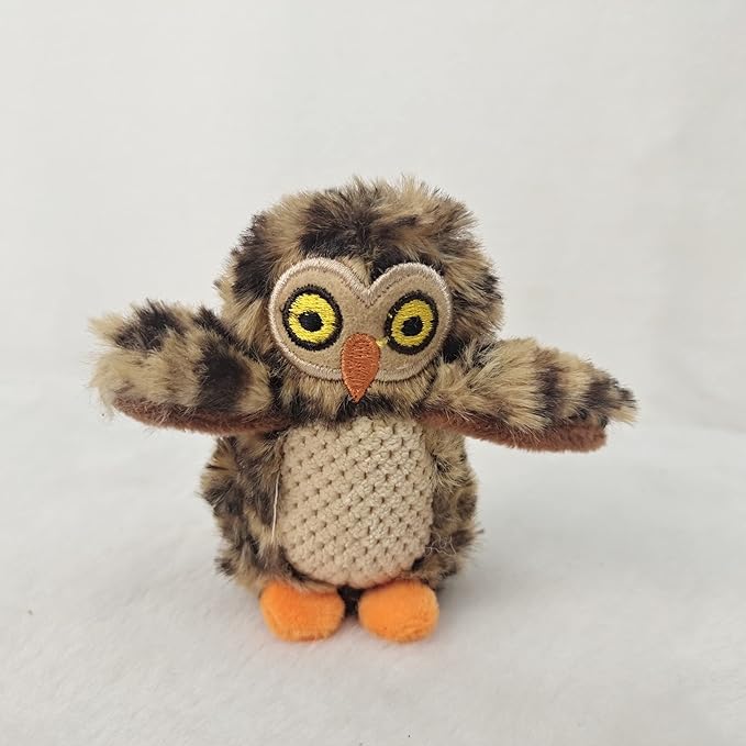 Owl in Tree Hide and Seek Dog Toy for Small and Medium Size Dogs, Plush Owl Inside Trunk Dog Toy with Squeaker, Interactive Burrow Dog Toy (Tree with Owls, Medium) - PAWPICO