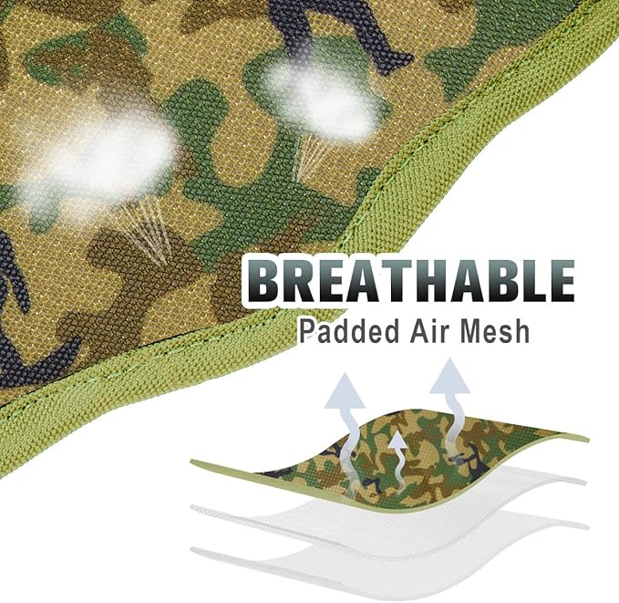 BARKBAY No Pull Dog Harness Large Reflective Dog Harness with Front Clip and Easy Control Handle for Walking Training Running with ID tag Pocket(Camo,L) - PAWPICO