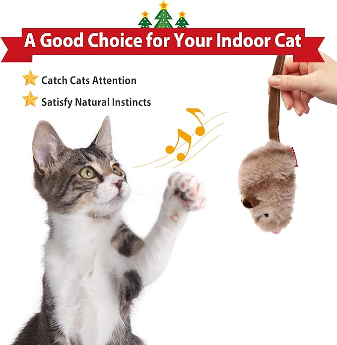 Gigwi Interactive Cat Toy Set, Squeaky Cat Feather Toys for Indoor Cats, 3PCS Cat Plush Toy Pack Including Mouse Hunt Cat Toy, Cat Chase Bird Toy, Cat Chirping Cricket Toy - PAWPICO