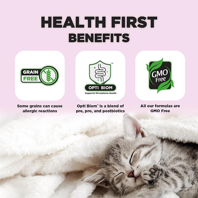 Nature's HUG Dry Cat Food, for Kitten-All Breeds, 4 lb. Bag, Just Like Chicken Recipe, Grain Free & Hypoallergenic, Supports Microbiome Health, Sustainable Complete Protein & Balanced Nutrition - PAWPICO