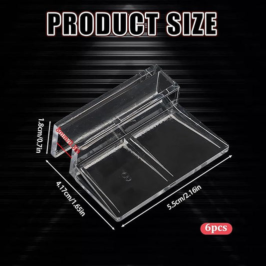 6 Pcs Aquarium Lid Clips, 8mm Thick Fish Tank Lid Clear Acrylic Aquarium Cover Support Clamps Replacement Universal Aquarium Glass Top Cover Holder Lid for Rimless Aquariums Fish Tank PAWPICO