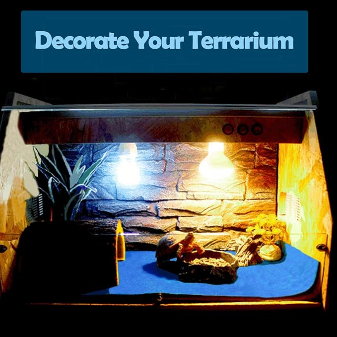 HERCOCCI 2 Pack Reptile Carpet, 39’’ x 20’’ Terrarium Bedding Substrate Liner Reptile Cage Mat Tank Accessories for Bearded Dragon Lizard Tortoise Leopard Gecko Snake (Blue) HERCOCCI