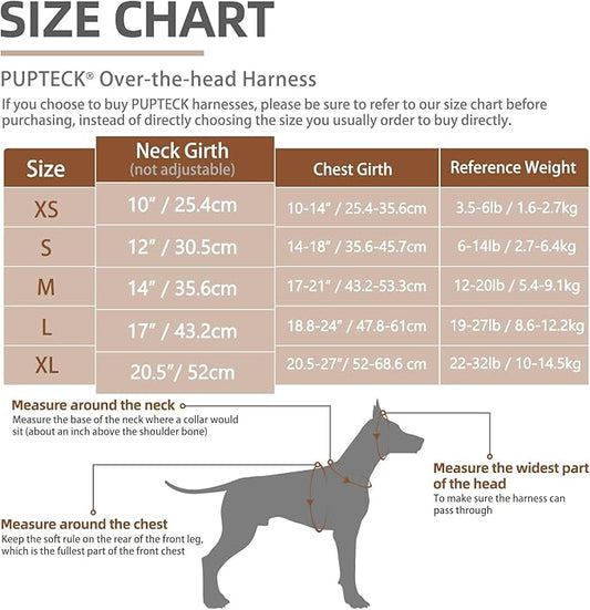 PUPTECK Soft Mesh Dog Harness and Leash Set Pet Puppy Cat Comfort Padded Vest No Pull Harnesses, Solid Purple, S PUPTECK