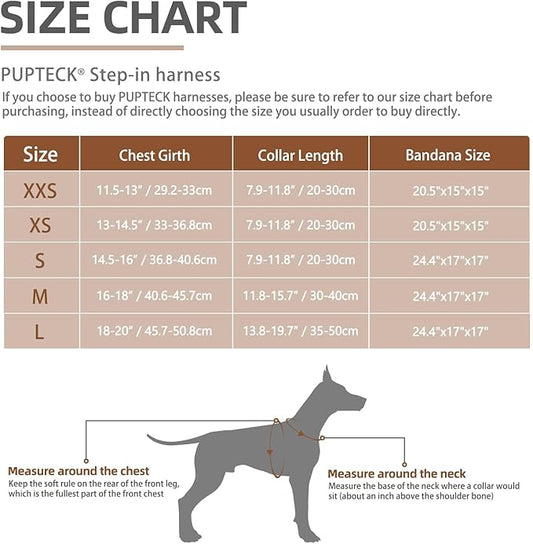 PUPTECK Adjustable Dog Harness Collar and Leash Set, Step in No Pull Pet Harness for Small Medium Dogs Puppy Cats Outdoor Walking, Soft Mesh Padded Reflective Vest Harnesses, Light Pink Alpaca, S PUPTECK