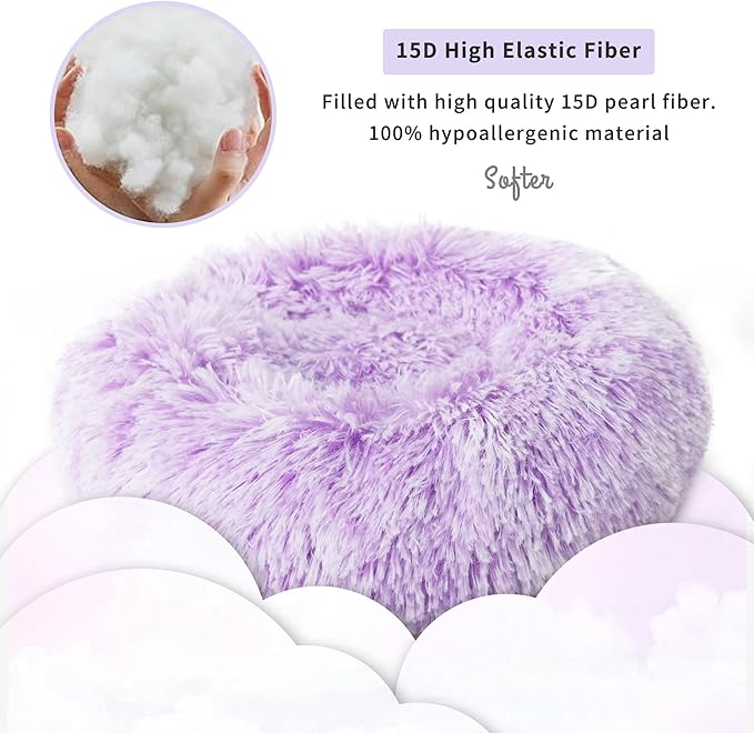Bunny Bed Rabbit Hideout Large Soft & Comfortable Small Animal Bedding Cozy Bed Mat Warm Hideaway Cage Accessories for Guinea Pig White and Purple - PAWPICO