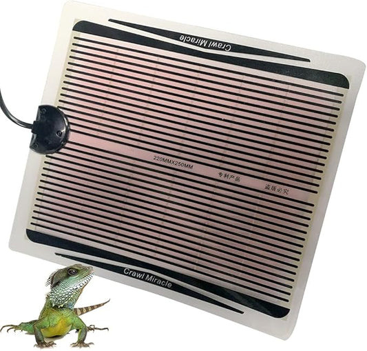 Reptile Heat Pad, Adjustable Temperature Control Lizard Terrarium Heating Mat for Small Animals Snake Turtle Bearded Dragon Gecko and Plant (15W) APlayfulBee