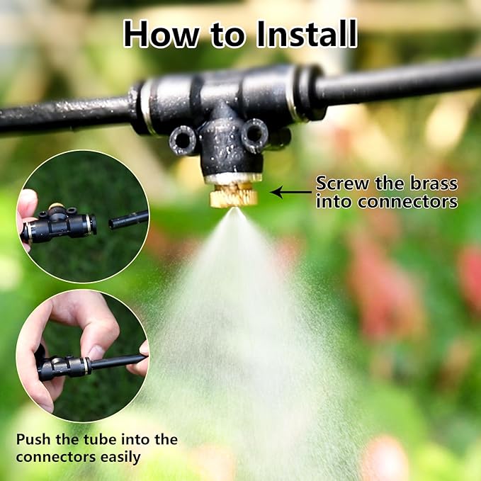 Brass Misting Nozzles Outdoor Cooling System Heavy Duty Misting Nozzle for Outdoor Cooling system (28pc-Brass Misting Nozzles kit) NFAMRZCAR